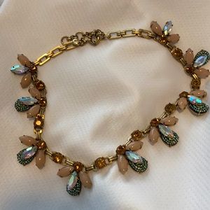J Crew multicolored stone bee necklace